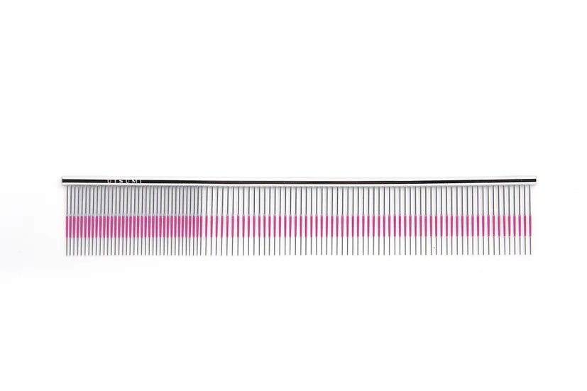 UTSUMI 9 Wide Quarter Pink Line Comb